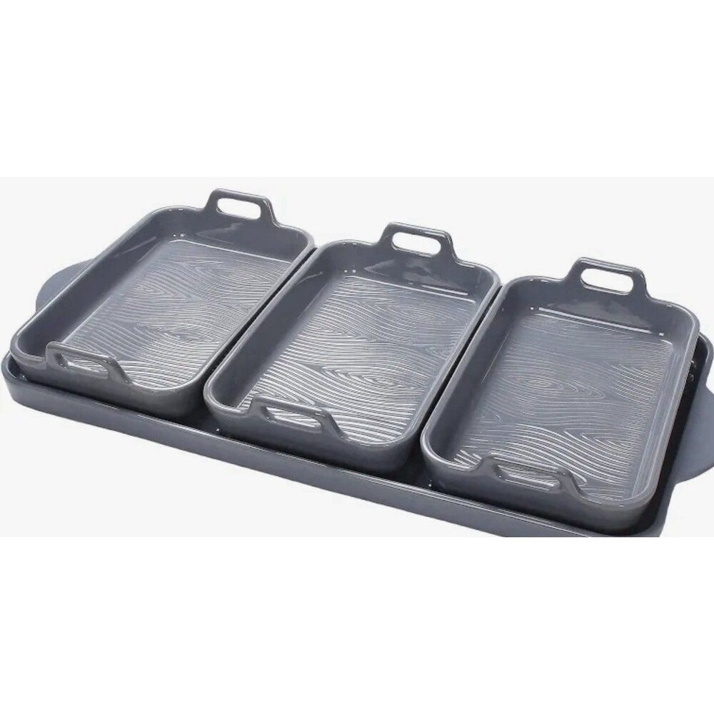 Temptations Woodland Set of 3 Micro Bakers - Slate Blue
